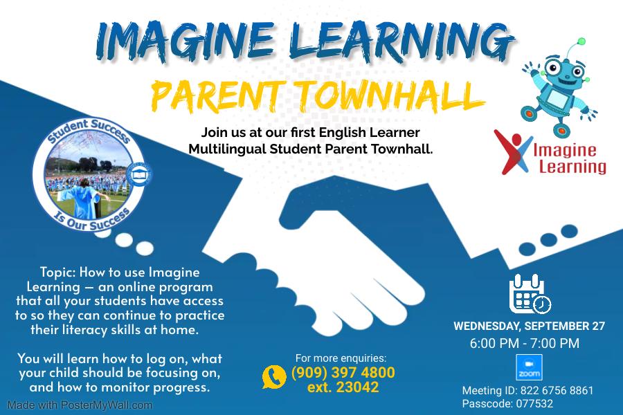 Imagine Learning Parent Town Hall 9/27/23